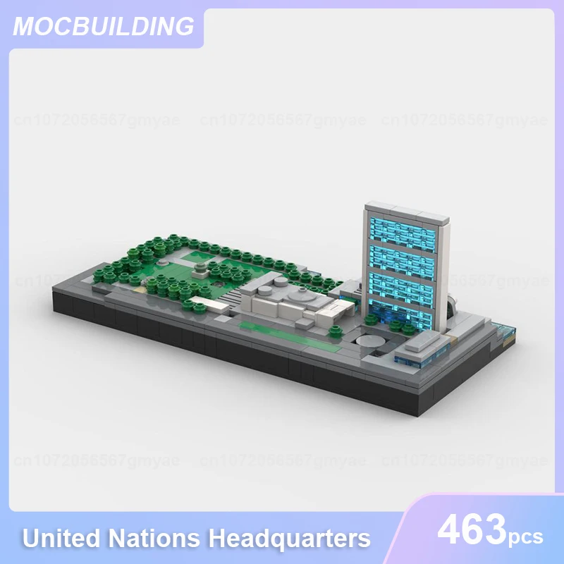 United Nations Headquarters- NYC MOC Building Blocks DIY Assemble Bricks - £67.72 GBP