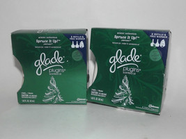 2 packs Glade Plugins Scented Oil Spruce It Up 2 Warmers &amp; 4 Refills Tot... - $28.74