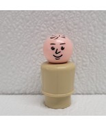 Vintage Fisher Price Little People Tan Man Dad Figure With Black Hair 2&quot; - $13.39 CAD