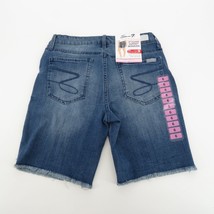 Seven7 Women&#39;s Bermuda Denim Shorts Frayed Hem Stretch Size 6 NWT $59 - $18.05