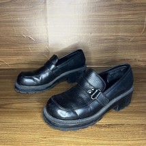 Parade classic black leather chunky slip on loafers Women’s 7.5 - $75.00