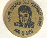 Elvis Presley Wooden Nickel Golden 50th Birthday 1985 Vintage J2 - $6.92
