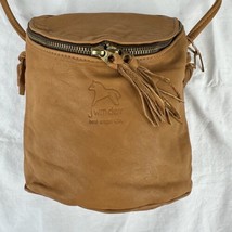 JWM DERR Camel Colored Soft Leather Bucket Shoulder Bag USA Bend Oregon ... - $49.49
