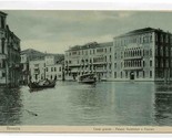 Venice Italy Grand Canal UDB Postcard Guistinion and Foscari Palaces - £11.07 GBP