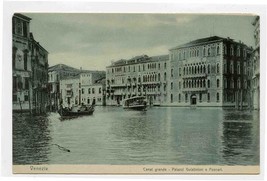 Venice Italy Grand Canal UDB Postcard Guistinion and Foscari Palaces - £11.07 GBP
