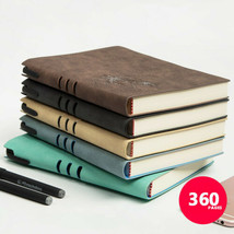 Thick PU Leather Vintage Journal A5 Notebook Lined Paper Writing Diary 3... - £23.52 GBP