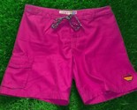 Roxy Board Shorts Girls Size 3 Hot pink Fushia 6&quot; Inseam Swim Beach w/po... - $13.85