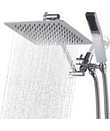 G-Promise All Metal Dual Square Shower Head Combo | 10&quot; Rain Shower Head... - £58.81 GBP