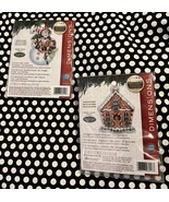 Vtg Dimensions Cross Stitch 2 Kits Ornaments Gingerbread House Snowman a... - €16,76 EUR