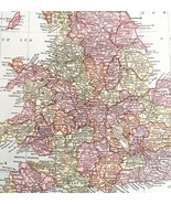 Map England And Wales Europe 1938 Atlas Print English Channel Irish Sea ... - $49.14 CAD