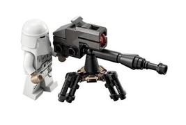 Official Star Wars Snow Trooper Lego Minifigure &amp; Heavy Repeating Stud Blaster - £11.38 GBP
