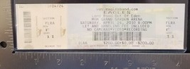Eagles / Glenn Frey - Original 4/24/2010 Unused Whole V.I.P. Full Concert Ticket - $15.00