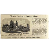 Nichols Academy Dudley Massachusetts 1894 Advertisement Victorian 4 ADBN1kk - £11.91 GBP