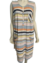 J.Jill Women&#39;s Sleeveless Striped Shift T-Shirt Dress Multicolored 3X - £22.40 GBP