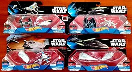 Disney Star Wars Set of 8 Hot Wheels Vehicles Fighters Transports 4 Packs of 2 - £31.91 GBP