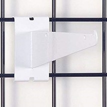 Only Hangers 12&quot; Gridwall Knife Shelf Brackets With Lip - White 8 pcs - £19.29 GBP