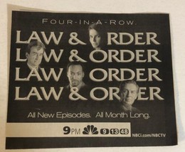 Law &amp; Order Vintage Tv Ad Advertisement Sam Waterston Jerry Orbach TV1 - £4.64 GBP