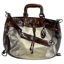 FRANCESCO BIASIA Women&#39;s Handbag Ombre Woven Leather Satchel Hobo Purse - £80.34 GBP