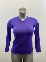 Xersion Performance Women&#39;s V Neck Top Size XS Purple Long Sleeve Active... - $7.92