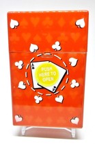 KSI Red Pair Of Aces Plastic Push-To-Open King Size Cigarette Case - $8.90