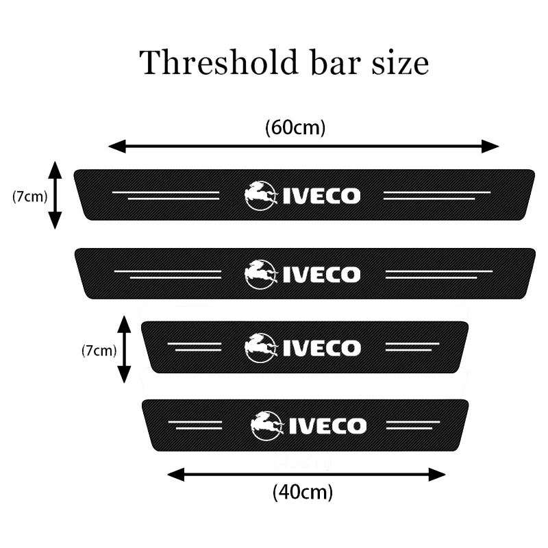 For  IVECO Stralis Daily Eurocargo Trakker 4Pcs   Car Door Sill  Protection Stic - £58.89 GBP