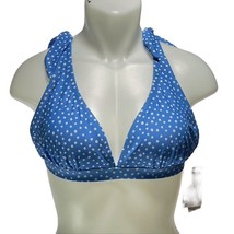 Jessica Simpson Swimwear Bikini Top Polka Dot Print Blue Women&#39;s Size Xl New - £14.37 GBP