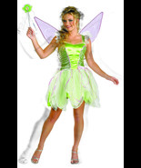 Disguise Women&#39;s Disney Fairies Tinker Bell Deluxe Costume, Green, Junio... - $181.62