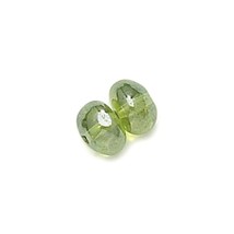 100 Olivine Green Shimmer Czech Bohemian Glass 6x4mm Potato Rondelle Beads - £4.00 GBP