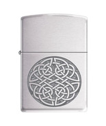 Zippo Lighter - Trevco Celtic Knot Brushed Chrome - ZCI005046 - $30.03