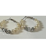 Cultured Pearl Hoop Earrings - $39.00