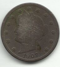 Scratched to HELL 1907 Liberty Head V Nickel Coin - $1,856.15 MXN