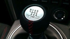 1 pcs, Toyota TRD, Gear, Schaltknauf, schwarzes Leder, rot 6 Speed, GT86 - £25.45 GBP