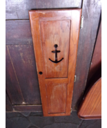 vintage Yacht Teak Wood Interior Cabin  Cabinet Door with anchor design - €124,09 EUR