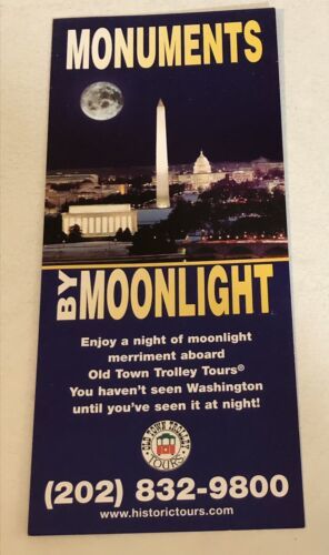 Monuments By Moonlight Brochure Washington DC BR15 - $6.92