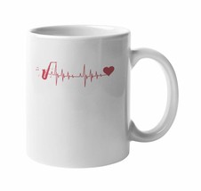 Make Your Mark Design Sax or Saxophone Player Heart Rate Ceramic Coffee &amp; Tea Mu - £15.73 GBP+