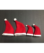 4 Santa Claus Hats Homemade Christmas Decorations Crafty Items - £2.09 GBP