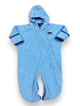 Patagonia Infant Baby Synchilla Plush Bundler Bunting Suit Light Blue Sz 12 Mo - £35.21 GBP