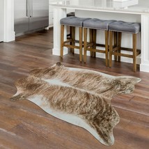 Throw Rugs for Living Room 2.4x3.6 Feet Faux Cowhide Rug for Vintage Western Dec - £32.35 GBP