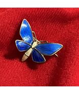 NORWAY DESIGN EINAR MODAHL STERLING SILVER ENAMEL BUTTERFLY BUG INSECT PIN - $1,210.93 MXN