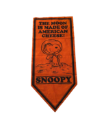 VINTAGE 1969 THE MOON IS MADE OF AMERICAN CHEESE SPACE SNOOPY ORANGE BANNER NEW - $6,535.08 MXN