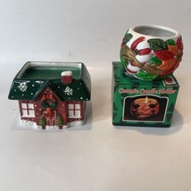 Vintage Ceramic Holiday Candle Lot Candle Holder Home Fragrance Filled Candle - £6.39 GBP