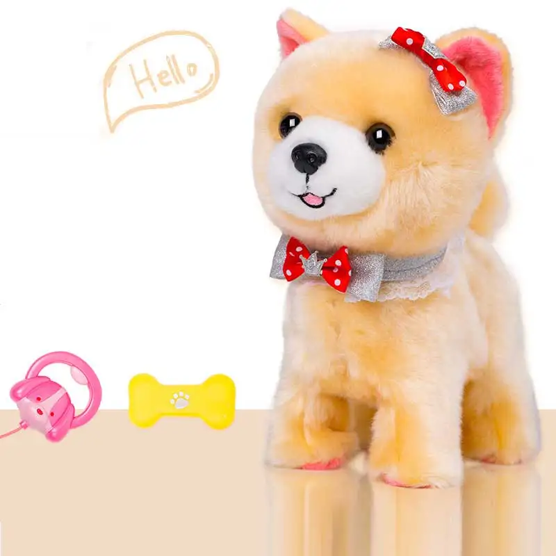 Robot Dog Toys Electronic Plush Puppy Sound Control Interactive Teddy Walk Bark - £43.75 GBP