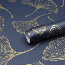 Ciciwind Peel And Stick Wallpaper Gold And Blue Wallpaper Removable Self - $41.99