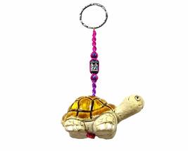 Mia Jewel Shop Turtle Animal 3D Ceramic Figurine Keychain Multicolored Macramé M - £11.04 GBP