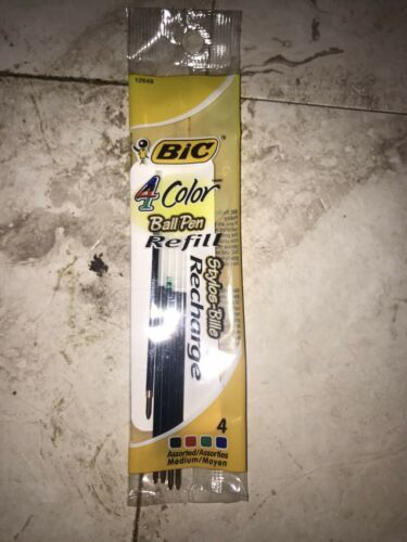 BIC 4 Color Ball Pen Refill Stylo-Bille Recharge Refills-New-SHIPS N 24 ... - $16.71