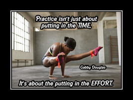 Gabby Douglas Gymnastics Motivation Poster Print Daughter Inspiration Wall Art - $22.99+