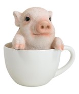 Ebros Adorable Babe Teacup Pig Figurine 5.25&quot;H Realistic Animal Collectible - $42.09 CAD