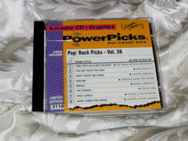 POWER PICKS Pop/Rock Vol 56  3110 lyrics included  Karaoke CD+G (case2-48) - £10.25 GBP