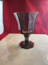 Vintage Golbet - Black/Dark Gray 8 Sided Octagon Shape Wine Glass/Goblet - $11.99