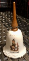 Vintage M.J. Hummel &quot;Wayside Harmony&quot; Porcelain Bell w/Wooden Handle - £15.54 GBP